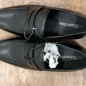 Calvin Klein Men's Black Textured Loafers